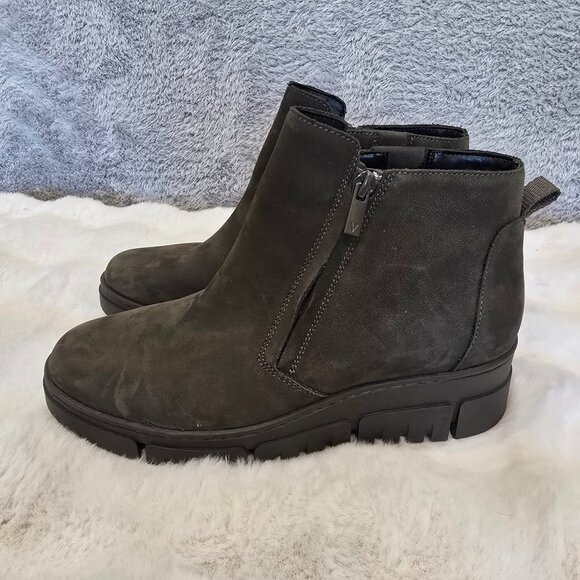 Vionic Uptown Sur Wedge Boot Bootie Women's Size 7.5 NEW Dark Olive Green - Picture 2 of 10